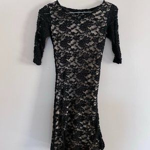 Black Lace Bodycon Dress
